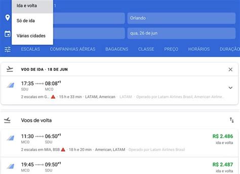 google flights multiplos destinos